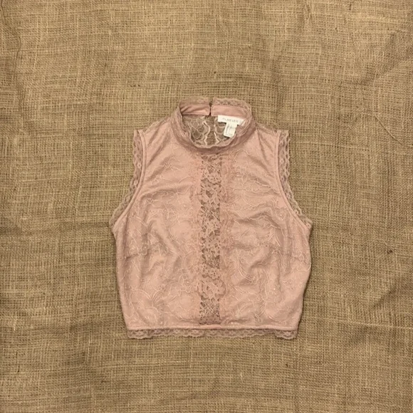 FOREVER 21 Dusty Rose Pink Lace Top, size S - Picture 5 of 6
